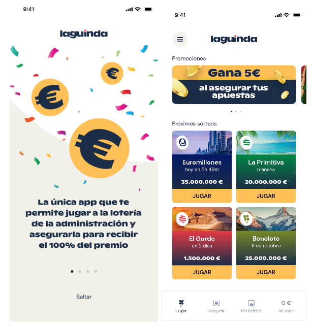 App Laguinda Juegos loterías